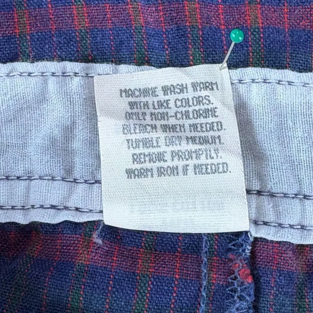 Vintage OshKosh B'gosh Overalls Unisex 2T Red Blue Plaid Vestbak Made in USA